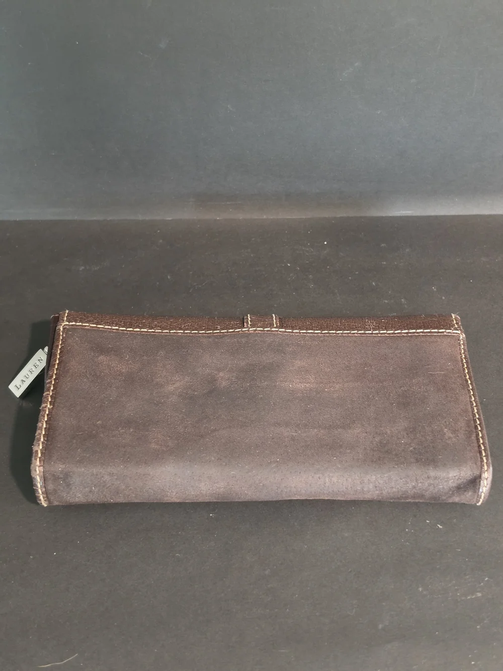 Lauren Ralph Lauren Dark Brown Leather Men's Clutch Wallet